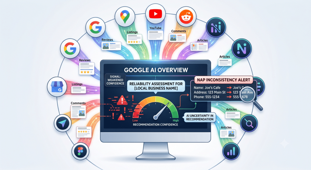 AI Overviews pull business mentions from across the web